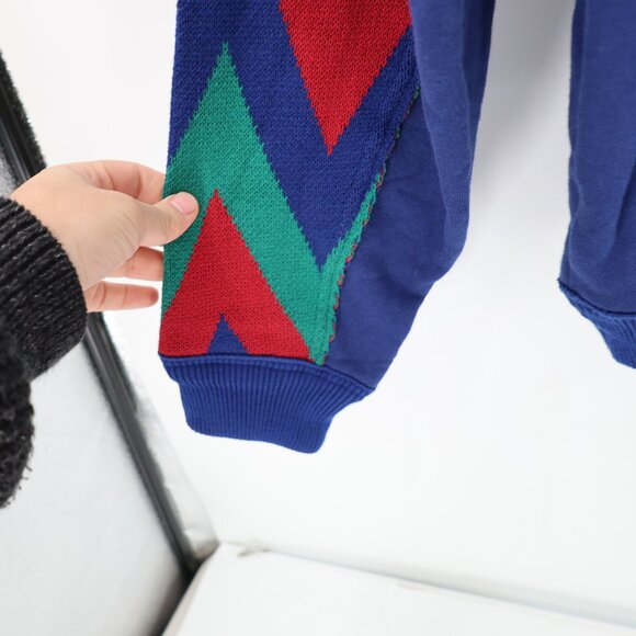 Free People Sweater Women Large Seeing Double Hoodie oversized Cotton geometric - Picture 7 of 11